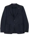 Tagliatore Single-breasted Blazer In Blue