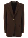 Tagliatore Tailored Cashmere Blazer With Peaked Lapels In Brown