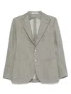 Tagliatore Tailored Cotton Jacket With Notch Lapels In Gray