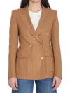 Tagliatore Double-breasted Blazer In Brown