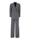 Tagliatore Tailored Double Breasted Blazer With Houndstooth Pattern In Gray