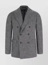 Tagliatore Tailored Double-breasted Herringbone Blazer In Gray