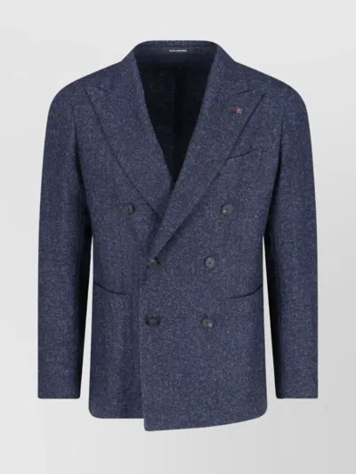TAGLIATORE TAILORED DOUBLE-BREASTED JACKET FRONT POCKETS