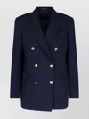 Tagliatore Tailored Double-breasted Jacket Gold Buttons In Blue