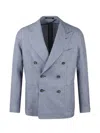 Tagliatore 'montecarlo' Blazer Featuring Back Vent In Blue