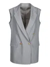 Tagliatore Pinstriped Double-breasted Tailored Vest