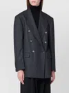 Tagliatore Tailored Double Breasted Wool Jacket In Black