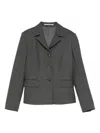 Tagliatore Tailored Gray Jacket With Notched Collar In Gray
