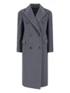 Tagliatore Tailored Grey Coat With Timeless Design In Gray