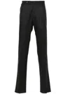Tagliatore Tailored Grey Trousers With Flared Hem In Black