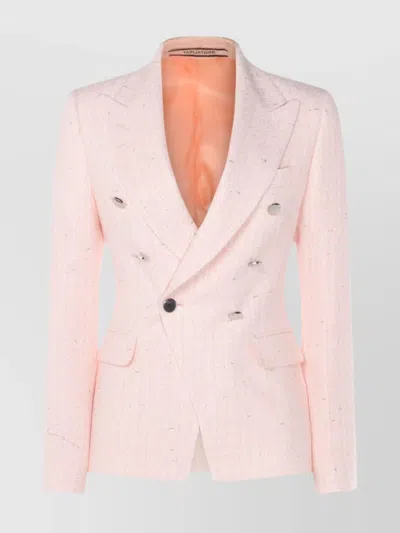 Tagliatore Tailored Jacket Button Detailing In White