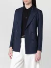 Tagliatore Tailored Jacket Buttoned Cuffs Front Pockets In Blue