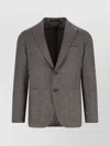 Tagliatore Classic Houndstooth Wool Blazer With Notched Lapels And Button Closure