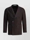 Tagliatore Tailored Jacket With Button Design And Notched Lapel In Brown