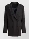 Tagliatore Tailored Jacket With Notched Lapels And Pockets In Black