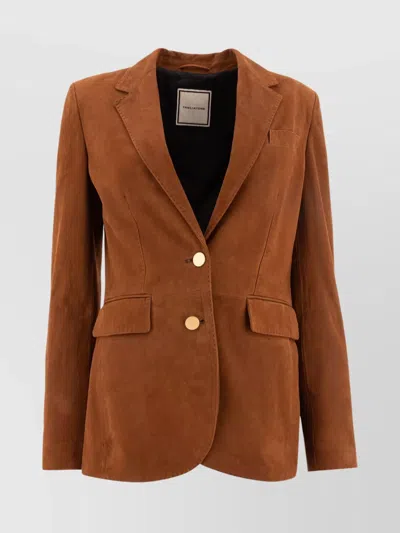 Tagliatore Tailored Jackets Button Detailing In Brown
