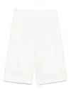 Tagliatore Tailored Linen Bermuda Shorts In White