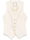 Tagliatore Giselle V-neck Waistcoat In Neutral