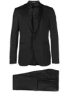 Tagliatore Tailored Single-breasted Dinner Suit In Black