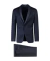 Tagliatore Virgin Wool Tuxedo With Vest In Black