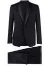Tagliatore Tailored Single-breasted Dinner Suit In Blue