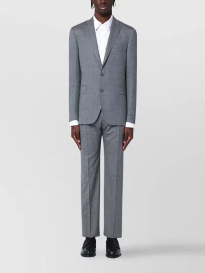 TAGLIATORE TAILORED SINGLE-BREASTED WOOL SUIT WITH NOTCH LAPEL