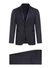 Tagliatore Tailored Single-breasted Wool Suit In Blue