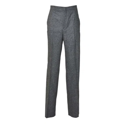 TAGLIATORE TAILORED STRAIGHT-LEG TROUSERS IN HEATHERED ANTHRACITE