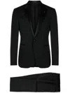 Tagliatore Virgin Wool Suit With Satin Lapels