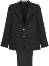 Tagliatore Navy Blue Crepe Texture Blazer In Black