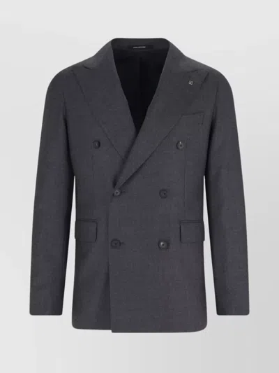Tagliatore Tailored Suit Double-breasted Design In Gray