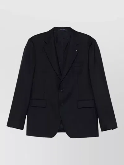 Tagliatore Tailored Suit Two Piece Notch Lapel In Black