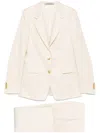 Tagliatore Tailored Suit With Blazer And Gold-tone Buttons In Neutrals
