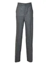 Tagliatore Tailored Straight-leg Trousers In Heathered Anthracite In Gray