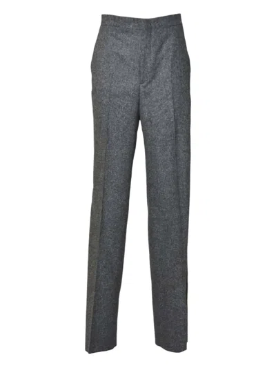 Tagliatore Tailored Straight-leg Trousers In Heathered Anthracite In Black