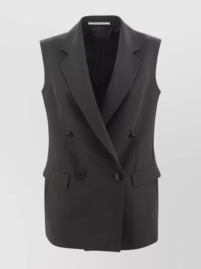 Tagliatore Tailored Vest Button Detailing In Black