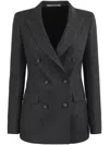 Tagliatore Tailored Virgin Wool And Cashmere Jacket In Black