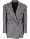 Tagliatore Tailored Virgin Wool Jacket With Notched Lapel In Gray