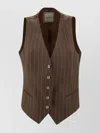Tagliatore Tailored Waistcoat With Darted Silhouette And Pinstripe Pattern