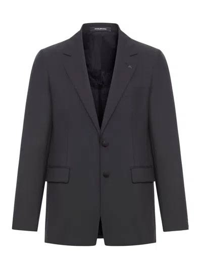 Tagliatore Tailored Wool Jacket In Black
