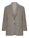 Tagliatore Tailored Wool Jacket In Brown