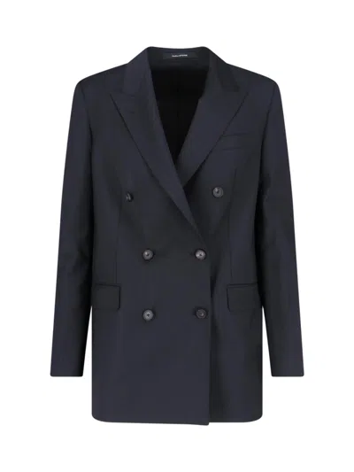 Tagliatore Tailored Wool-blend Blazer Jacket For Women In Black