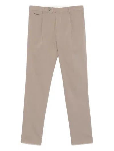 Tagliatore Tapered Chinos In Brown