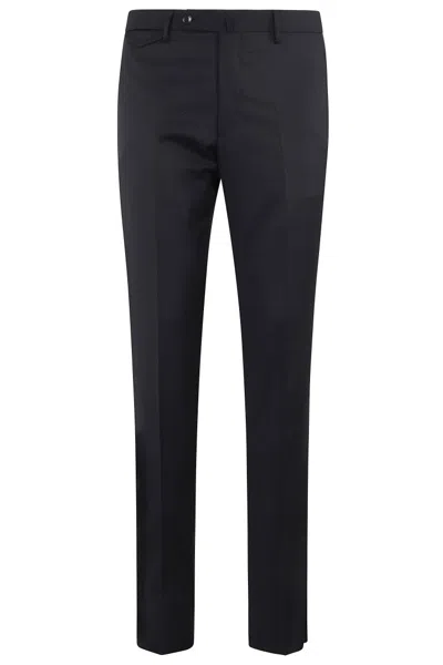 TAGLIATORE TAPERED TAG VIRGIN WOOL PANTS
