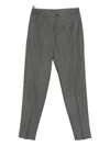 Tagliatore Tapered Tailored Trousers In Gray