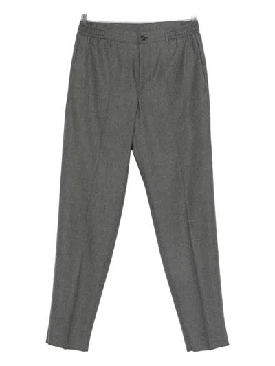 Tagliatore Tapered Tailored Trousers In Gray