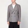 Tagliatore Structured Double-breasted Blazer With Notch Lapel In Beige