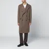 Tagliatore Taupe Double-breasted Wool-blend Coat