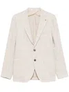 Tagliatore Taupe Plaid Tailored Jacket With Notched Lapels In Neutrals