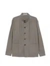 Tagliatore Klein Button-up Patch-pocket Jacket In Gray